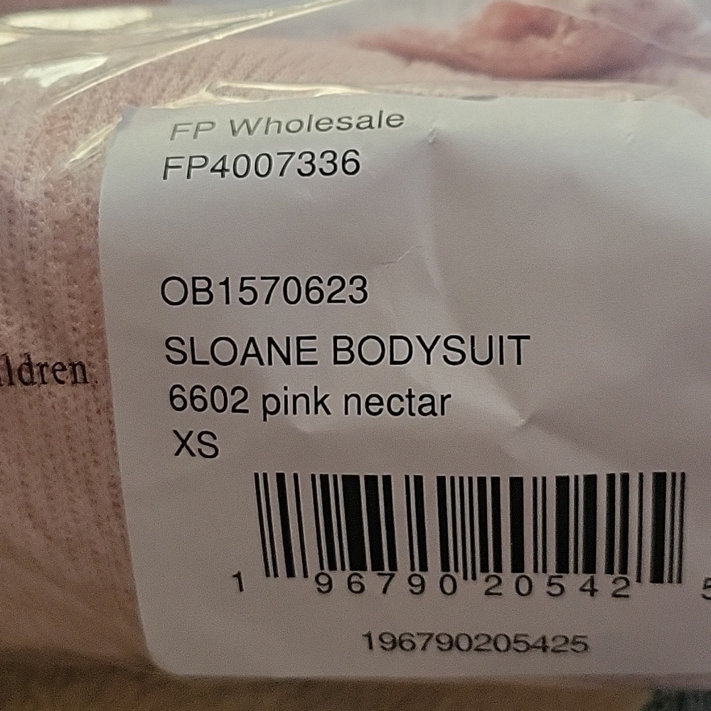 Free People Sloane Thermal Bodysuit in Peach Necture•XS - Picture 8 of 8